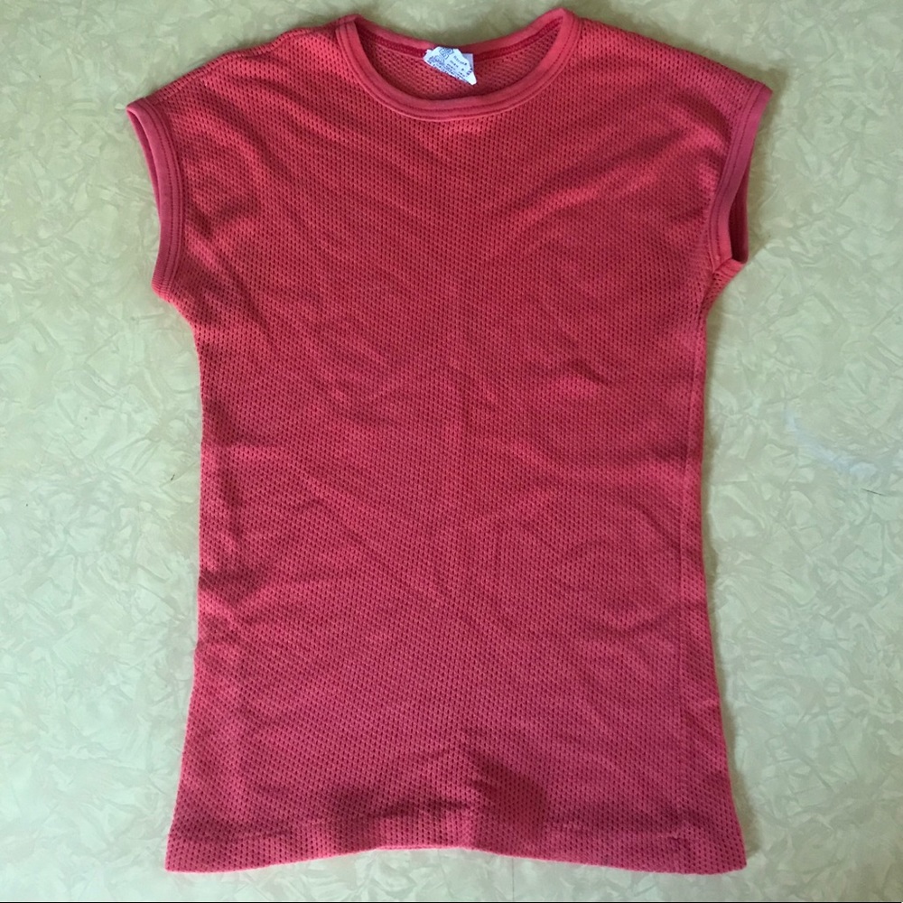 Vintage orange mesh muscle tee